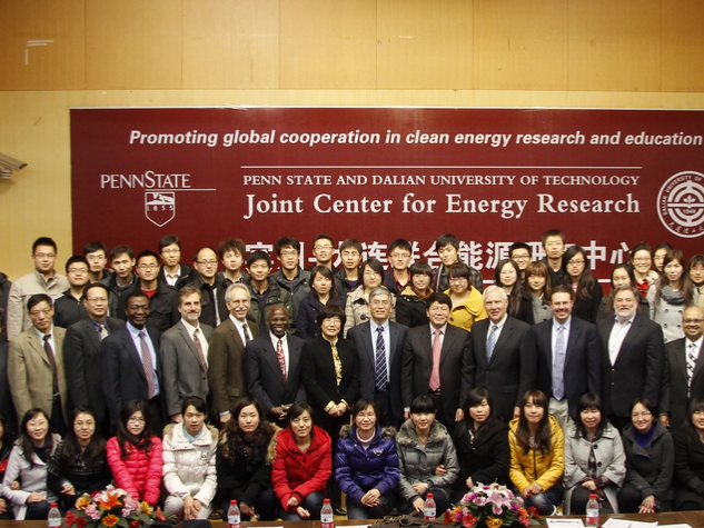 A group photo at the Penn State-Dalian University of Technology Joint Energy Workshop