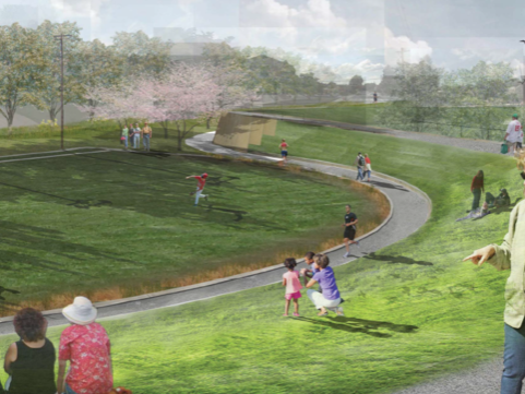 Matt Moffatt's rendering of how the re-purposed Jardel Recreation Center in Northeast Philadelphia might look