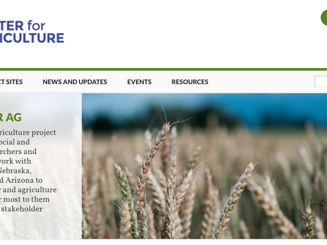 The Water for Agriculture website
