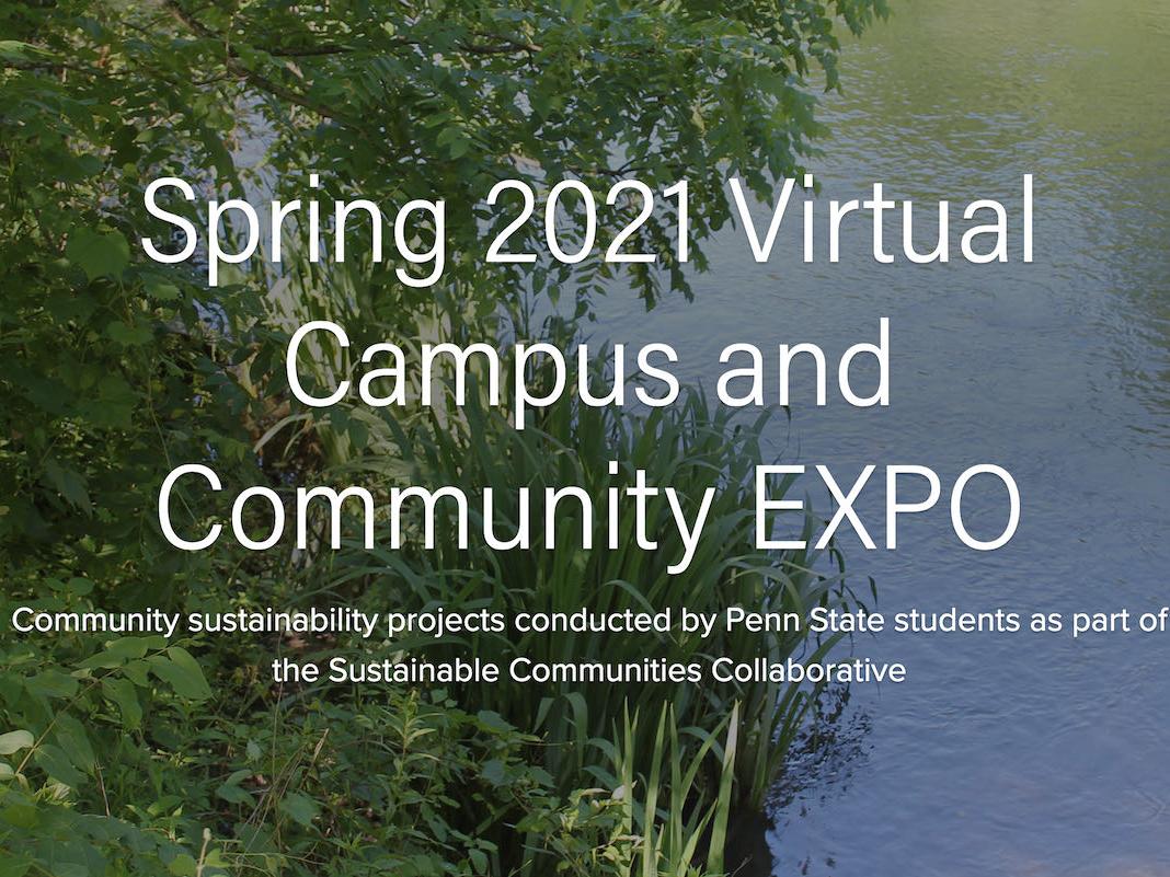 Screen shot of SCC Spring 2021 Expo homepage