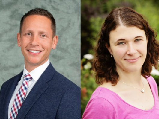 Penn State postdoctoral researcher Glenn Sterner and distinguished professor of entomology Christina Grozinger