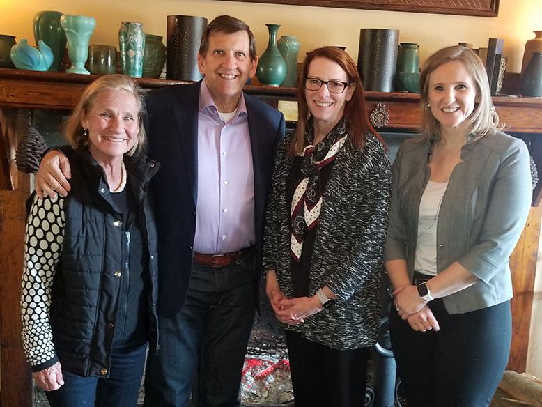 From left: Tamlyn Shema, Rick Shema, Director of Gift Planning Judy Spiegel and Director of Development Christen Reese.
