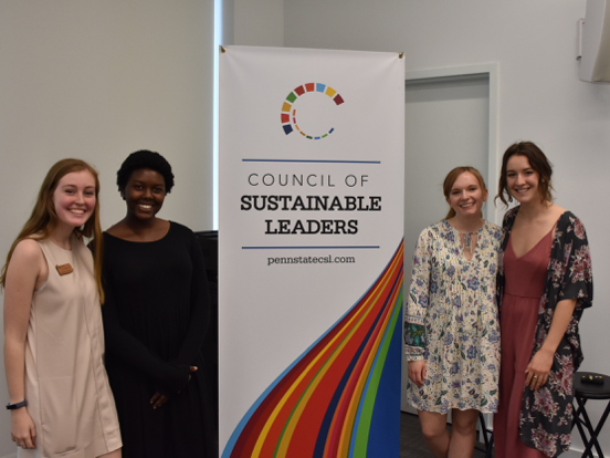 Student speakers as part of a panel on food issues