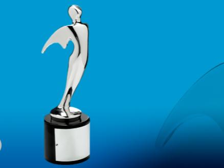 Silver Telly award statue