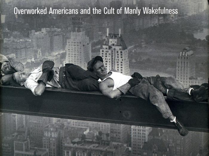 men sleeping on a steel girder