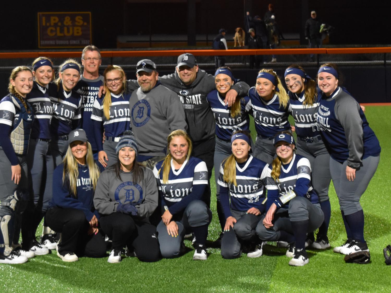 Softball team at playoffs 