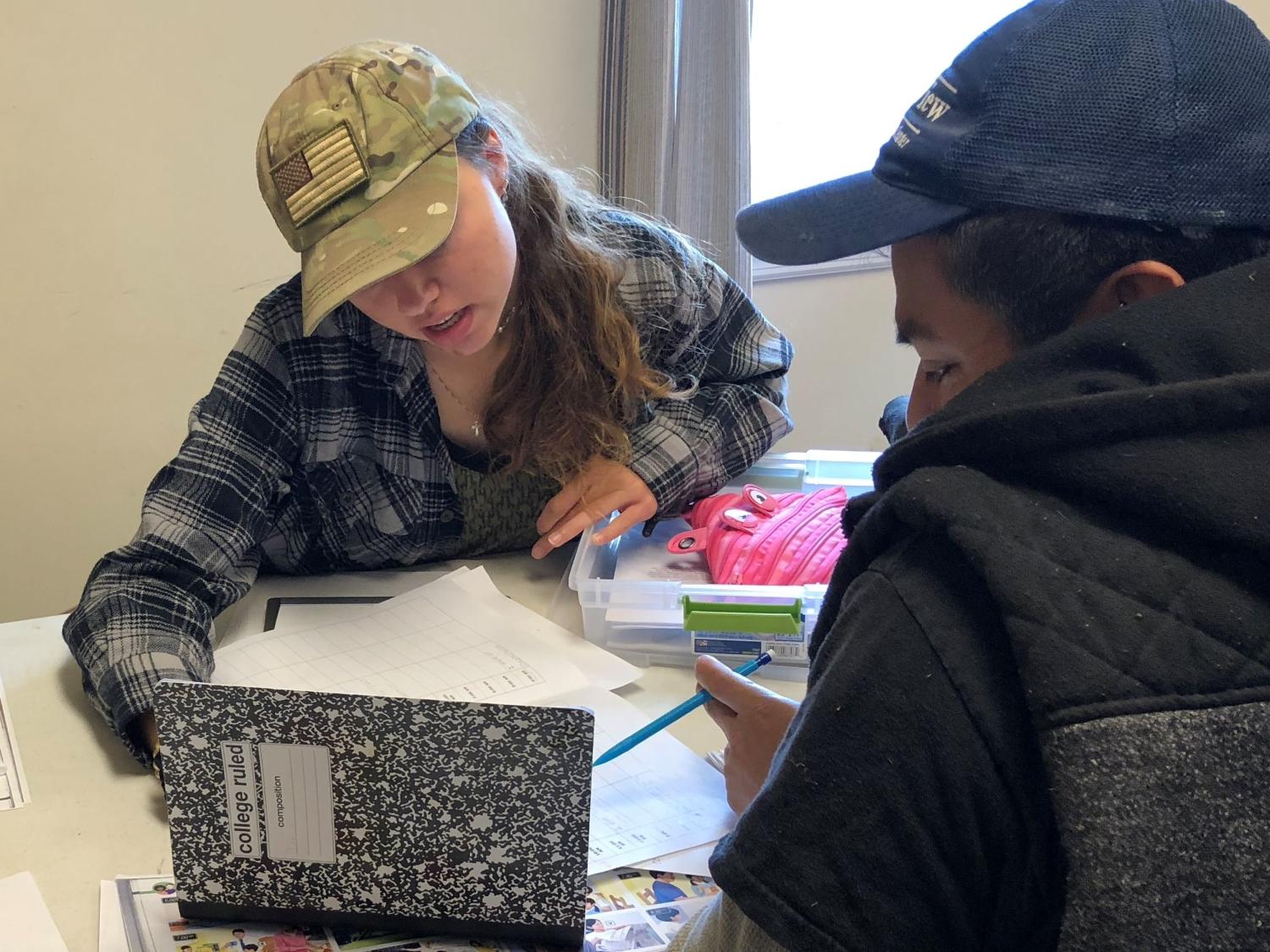 Sophia and dairy farm worker