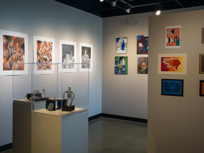 Student art at the Penn State Lehigh Valley Gallery
