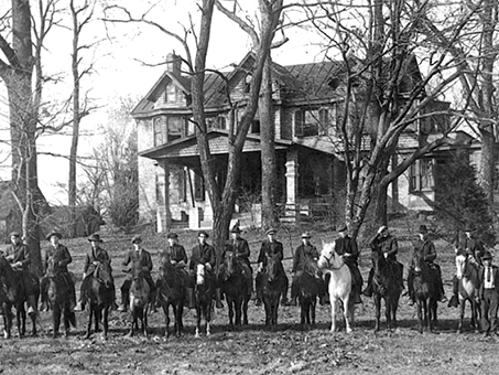 Forest Academy Students on horses in 1904