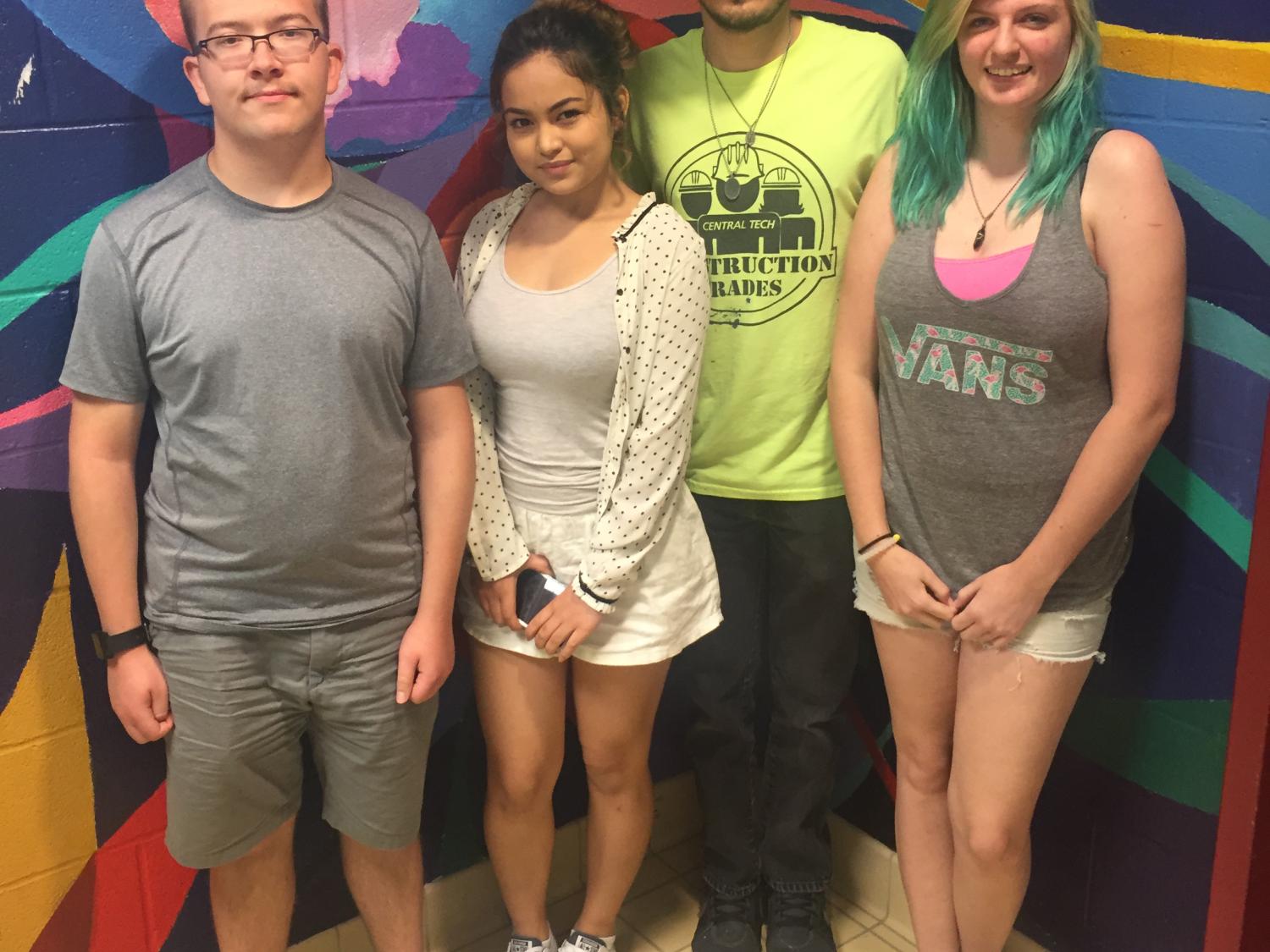 Brent Sutula, Sujata Chhetri, Joseph Lombardi, and Sydnie Moore, pictured left to right, were four of the participants in the Summer Bridge Program at Penn State Behrend.