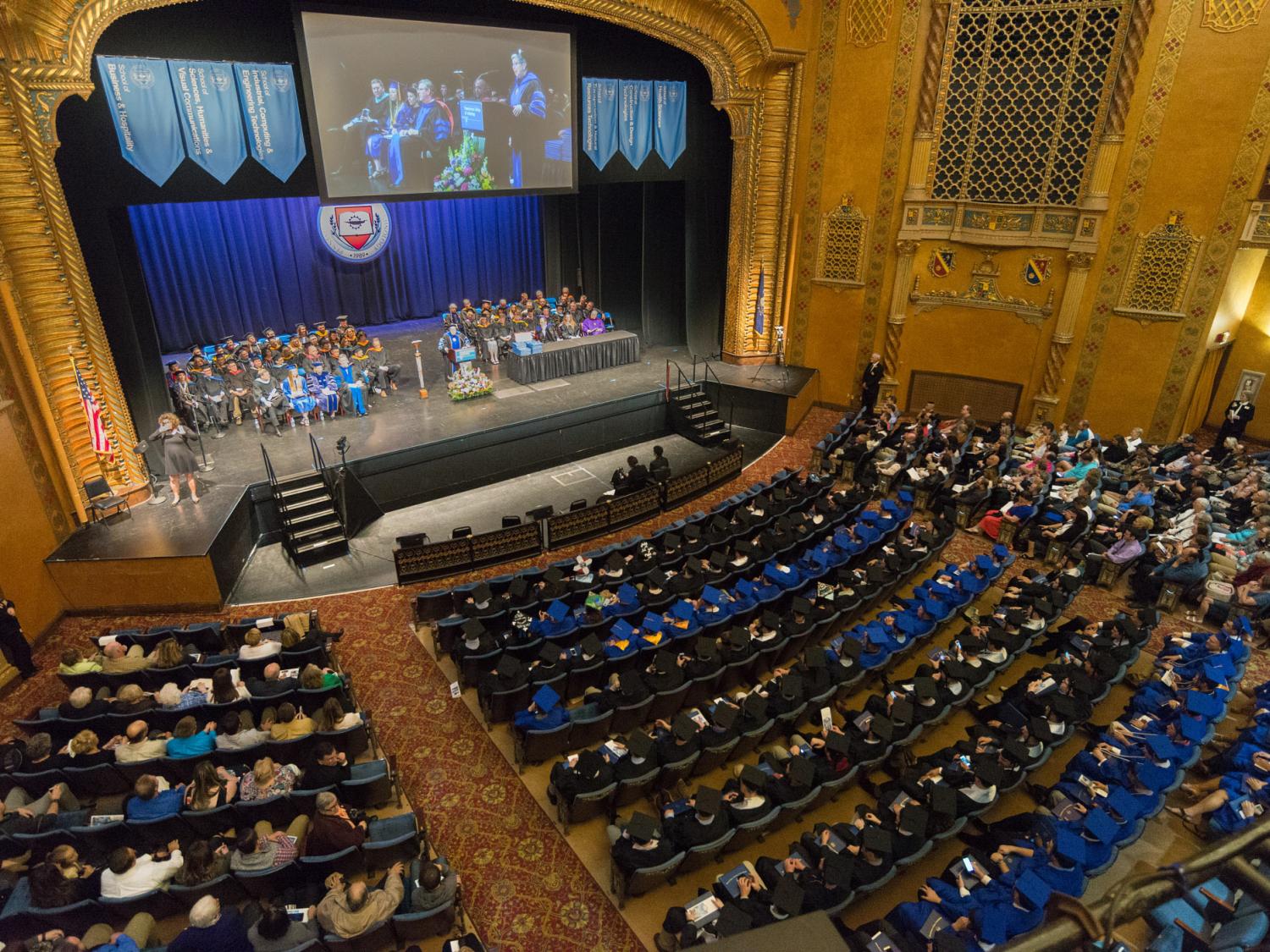 A commencement ceremony at Penn College