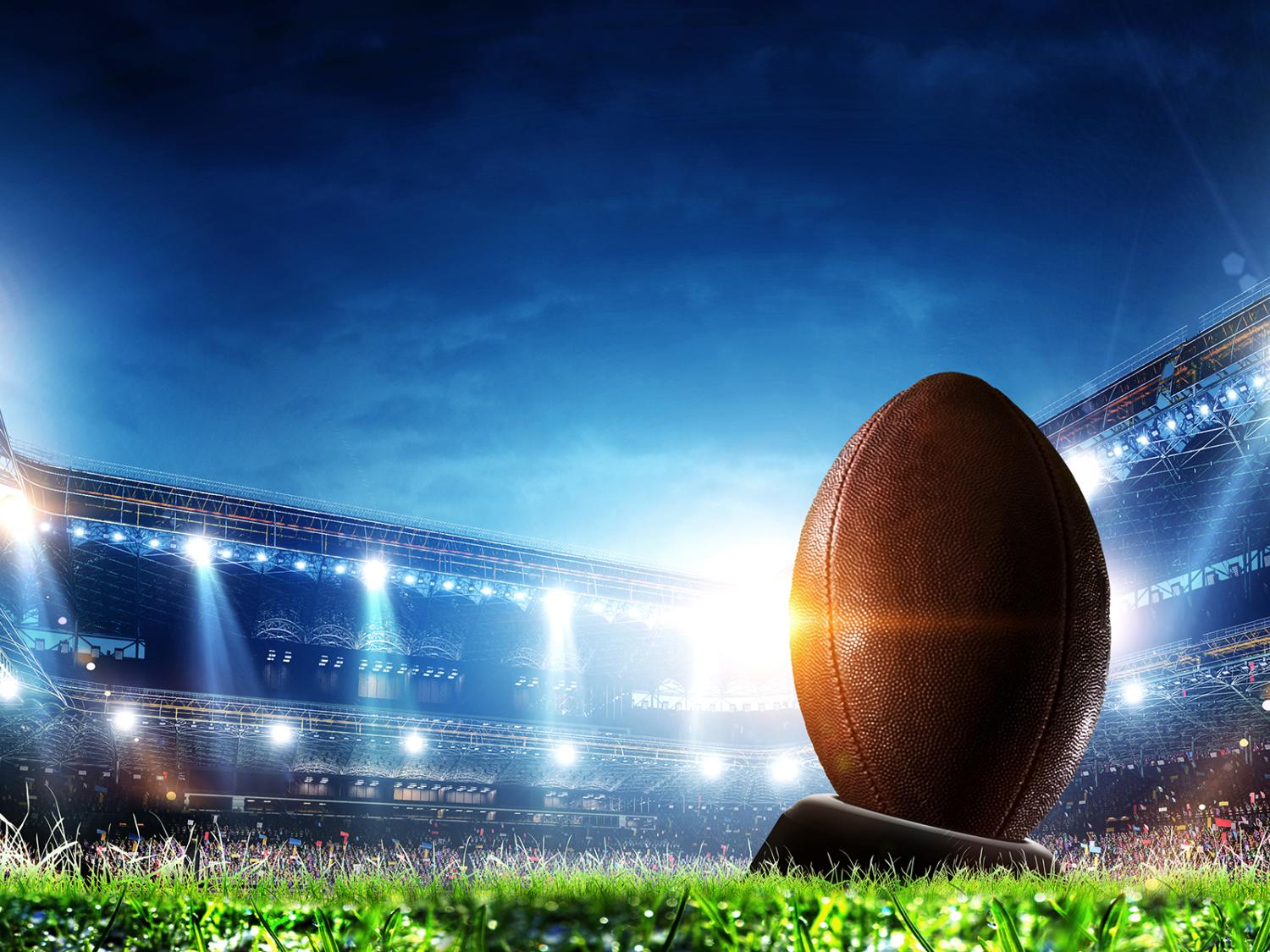 Image of football in a stadium