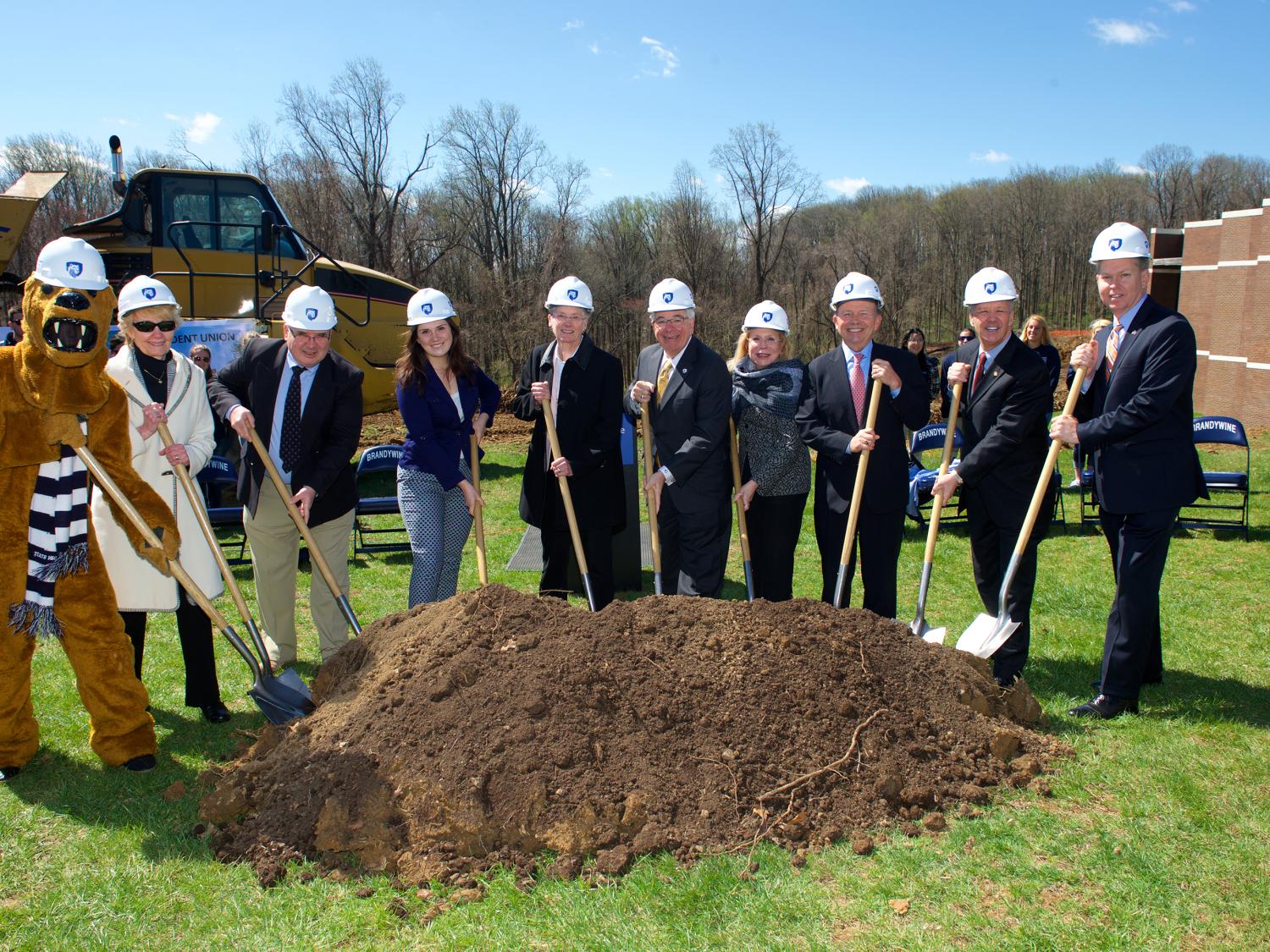 Campus leaders break ground 
