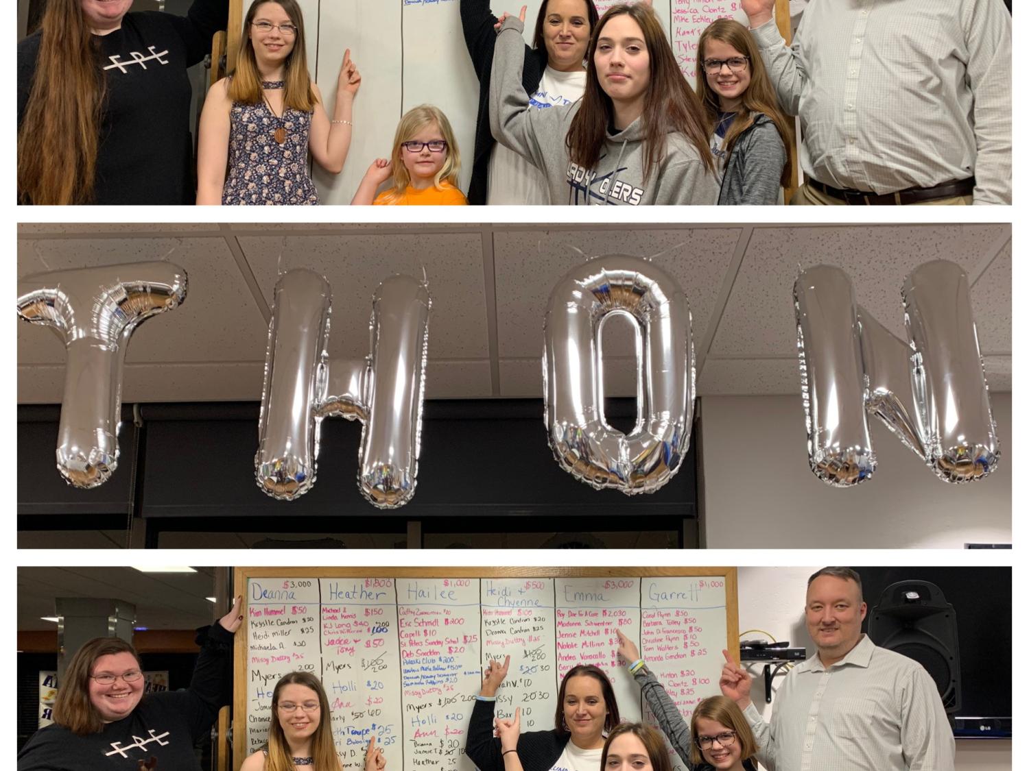 THON 2020 Hair Auction volunteers, before and after.