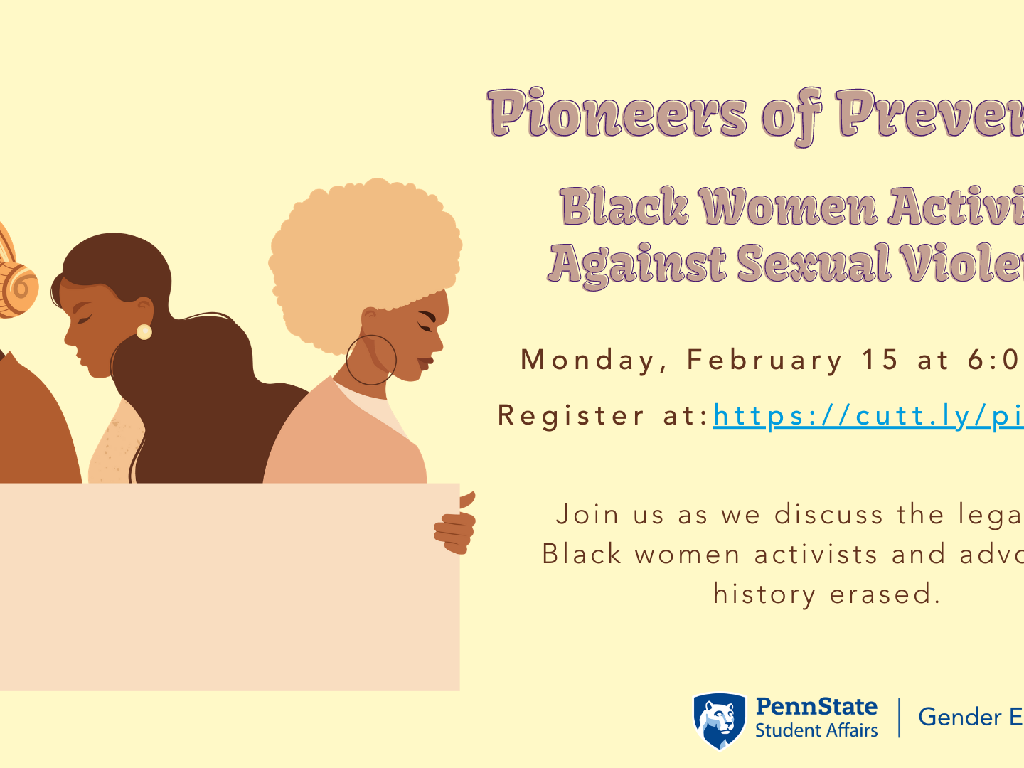 Gender Equity Center event image - Pioneers of Prevention