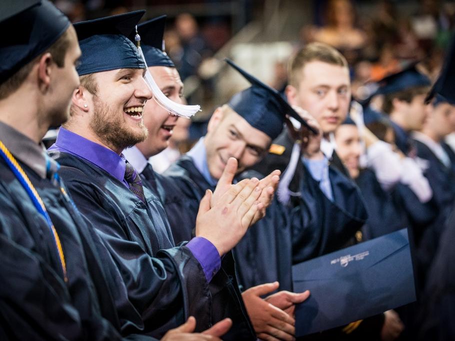 Students attend the Penn State Behrend spring commencement ceremony