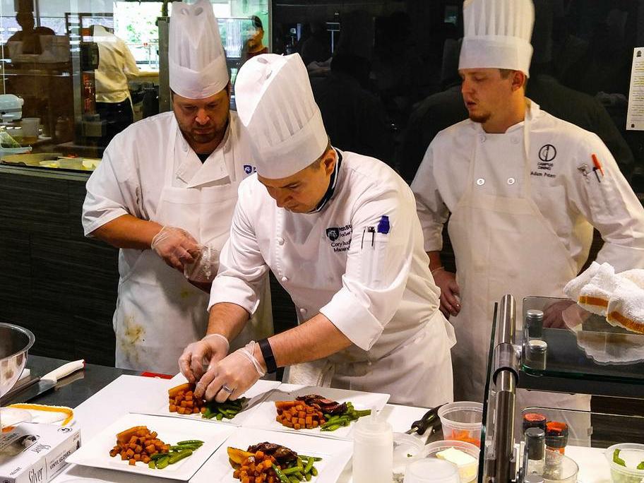 Three of the chefs from Team B