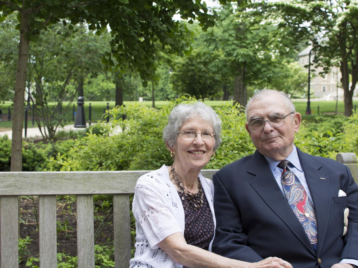 Suzann and Vin Tedesco at garden