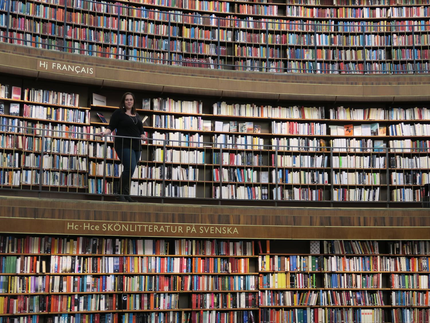 Tess Kutasz, a doctoral student conducting research in Sweden on a Fulbright scholarship, spends most of her days at the central public library in Stockholm.
