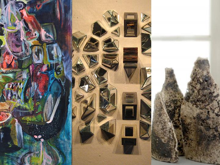 Art works by Erika Stearly, Mike Miller and Delores Kershner
