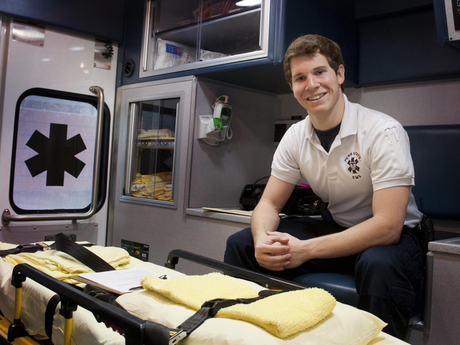 Tom Bedard in ambulance
