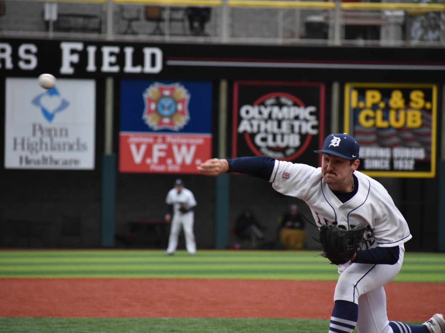 Toner Corl on the mound for Penn State DuBois in the USCAA Small College World Series. 