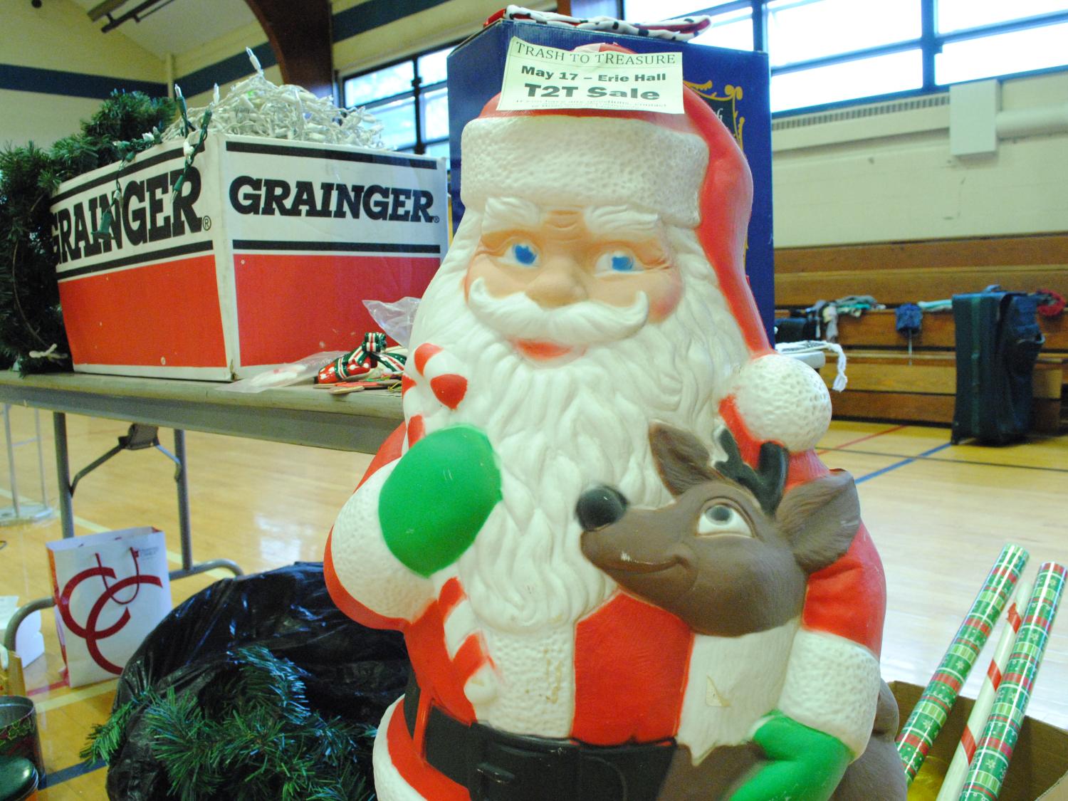 Items left for sale at Penn State Behrend's Trash to Treasure event