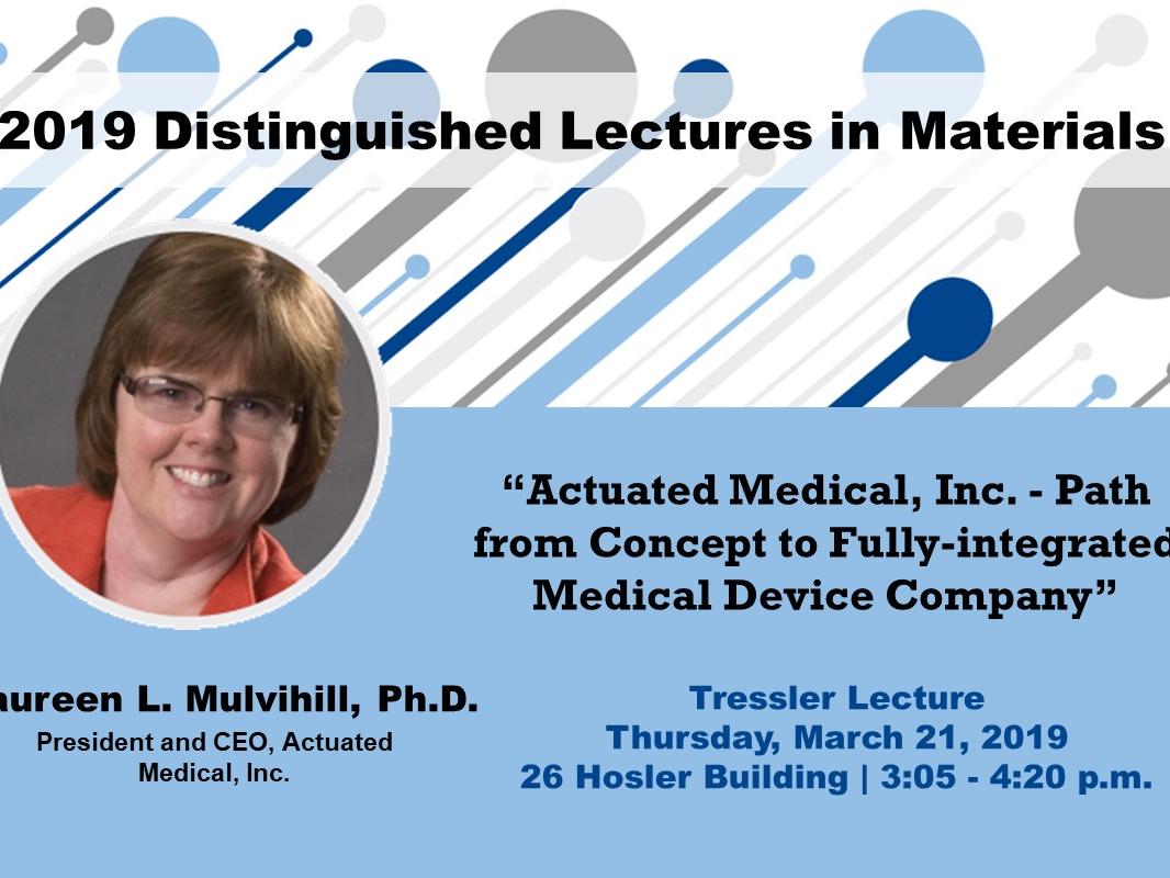 Mulvihill to present R.E. Tressler Lecture