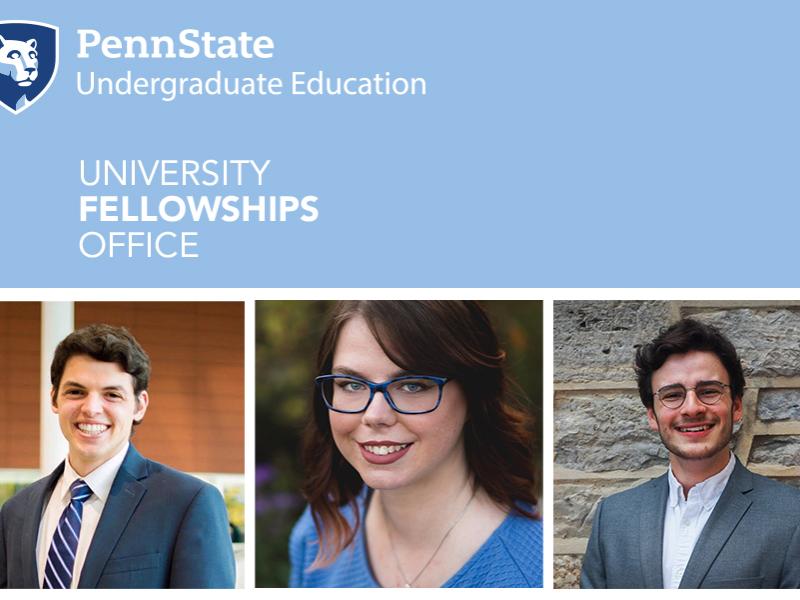 Photo collage of three student nominees