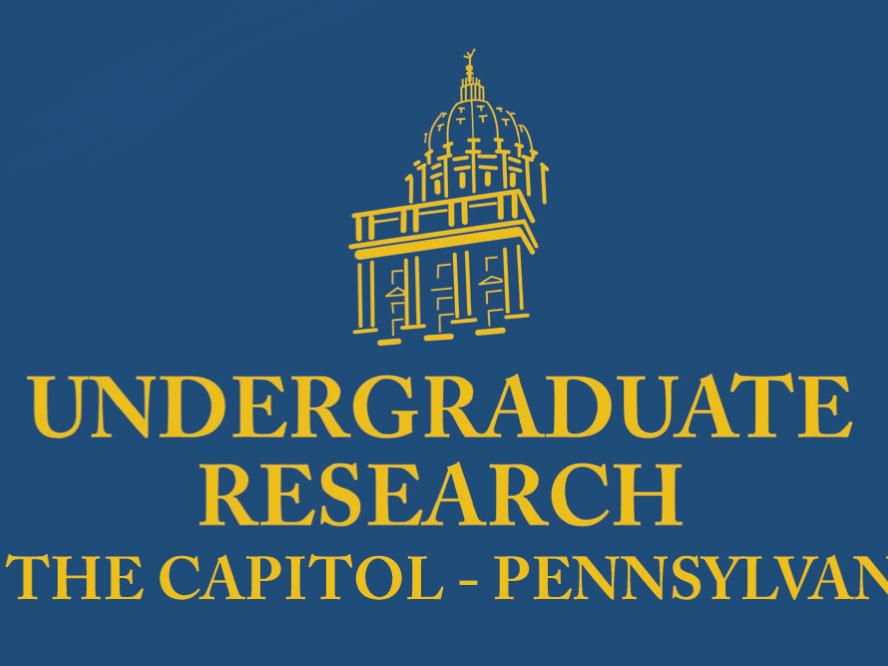 Graphic design with capitol building outline and title of event
