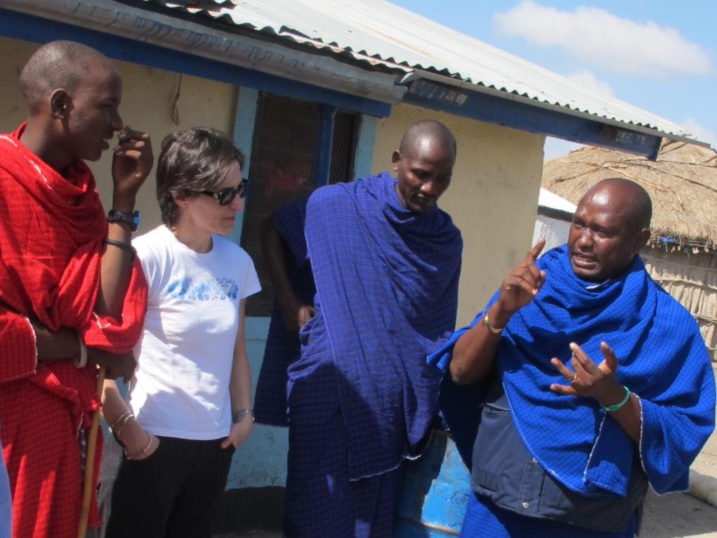 three Maasai with Isalella Cattadori