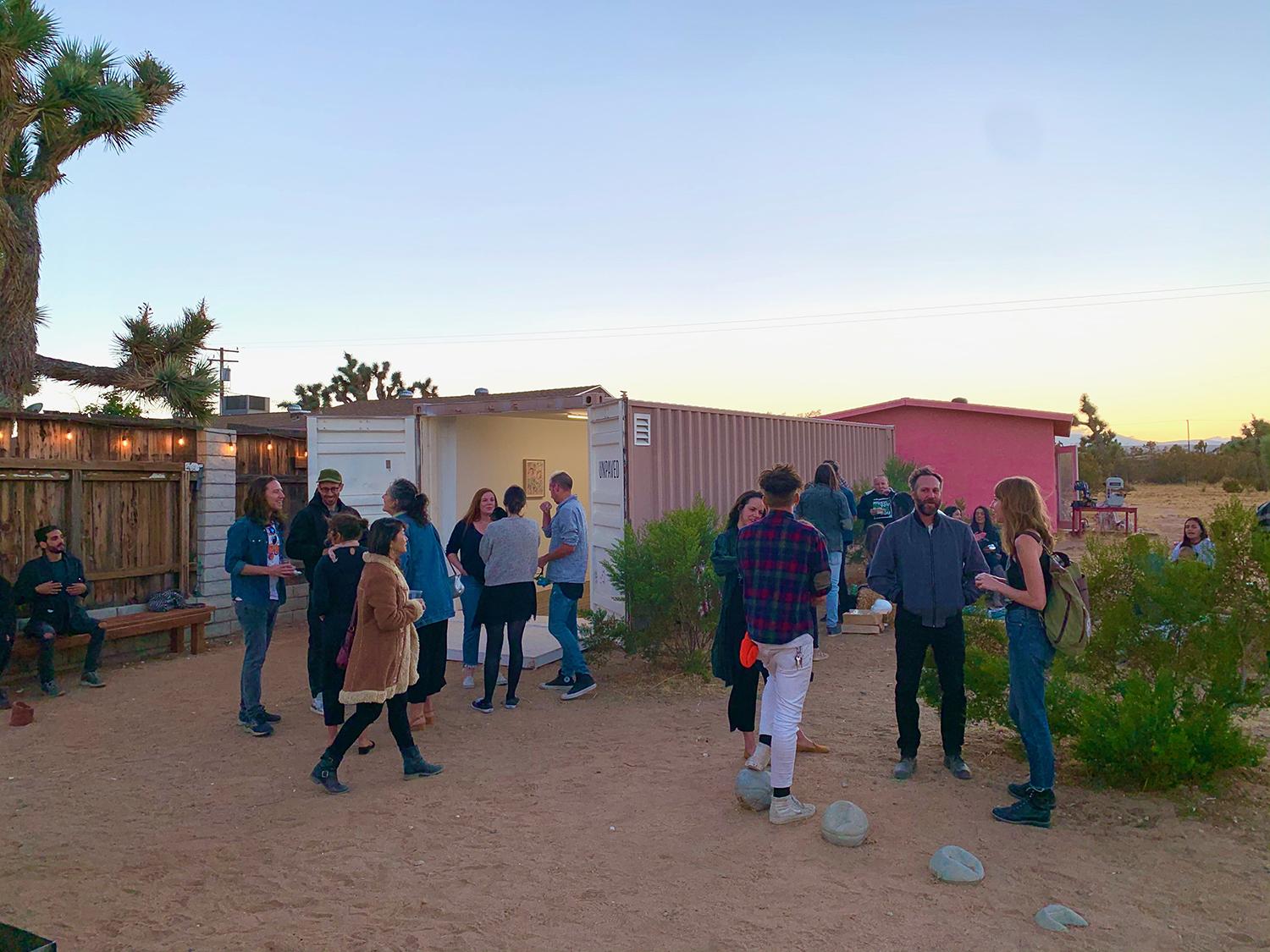 The opening of the Biophilia show at Unpaved Gallery