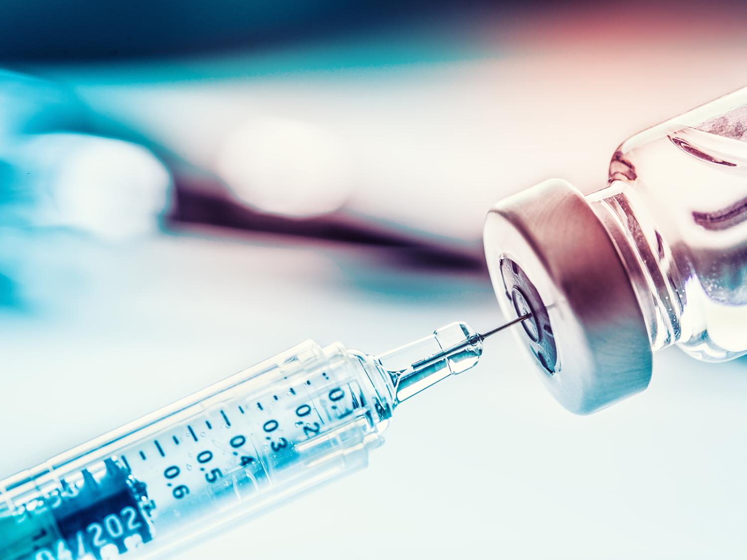needle in vial