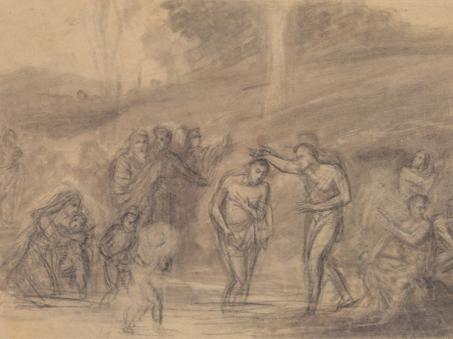 John Vanderlyn (1776-1852), Study After Poussin (The Baptism of Christ), c. 1798