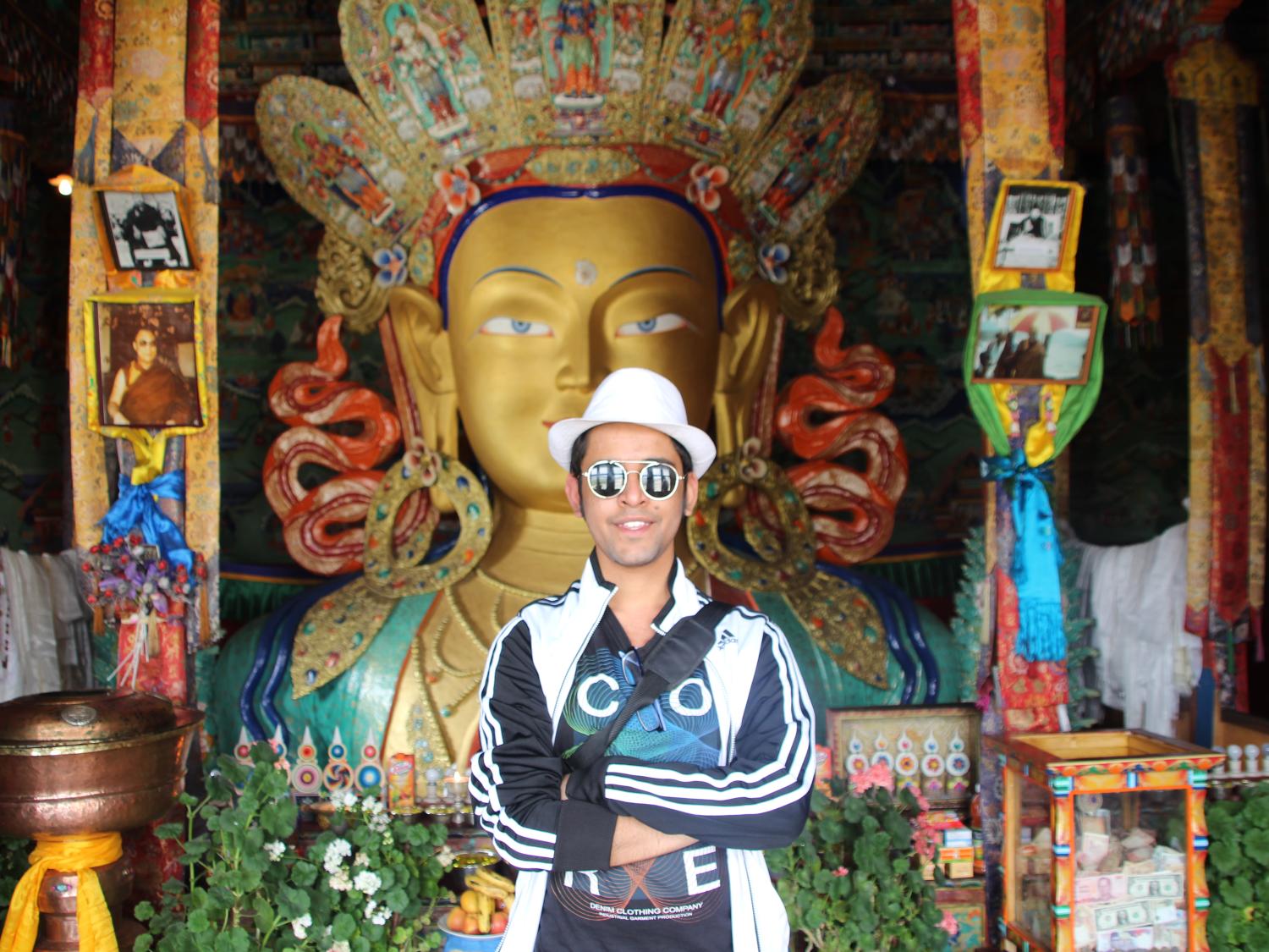 Vidur Mishra at an Indian monastery