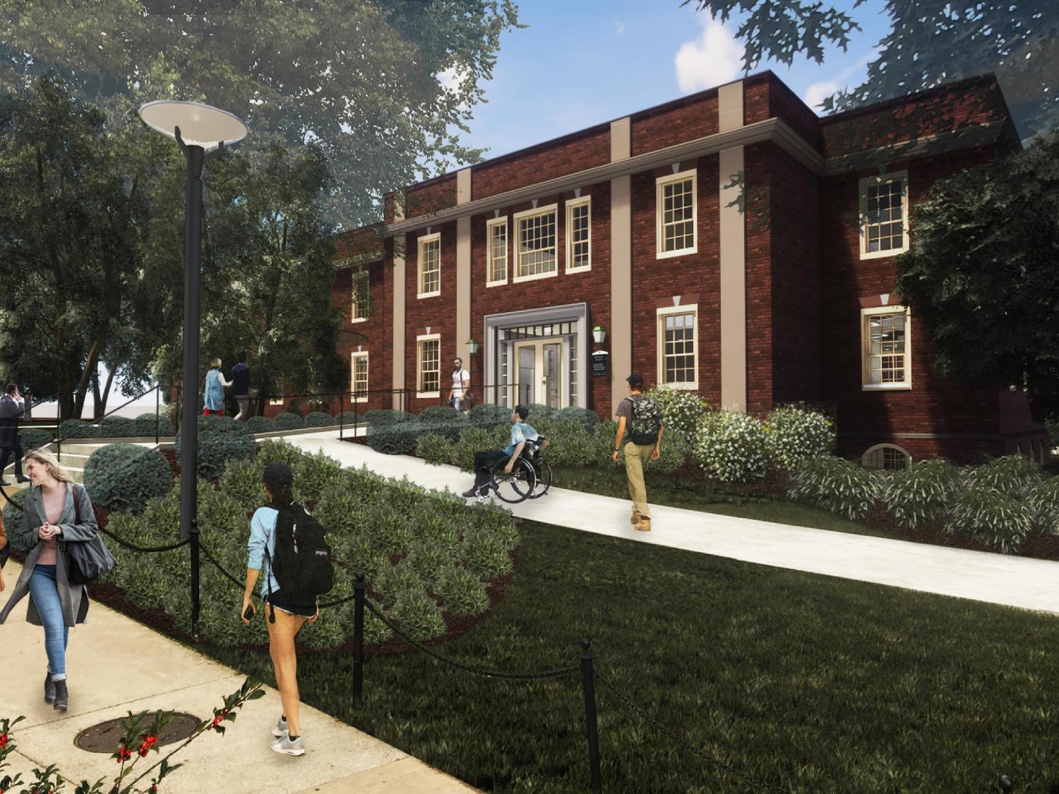 Architect's rendering of Student Veteran Center