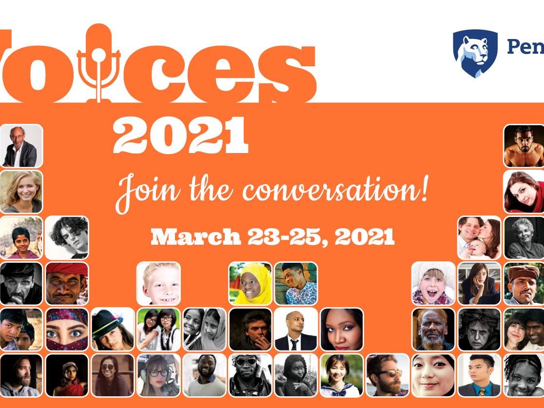 Voices: The Share your Story Showcase 2021 graphic, Mar. 23-25