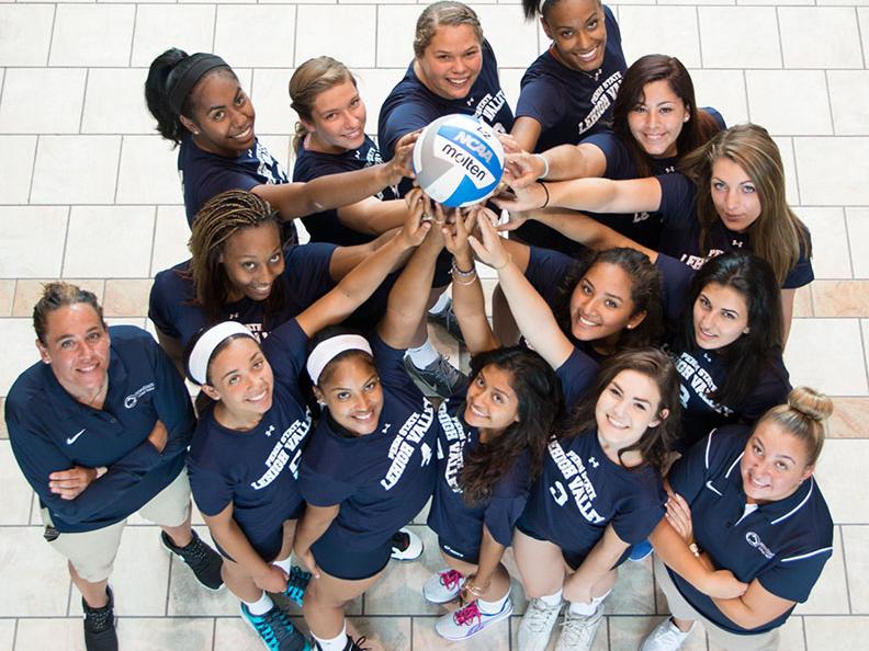 The first-ever Penn State Lehigh Valley Women's Volleyball Team.