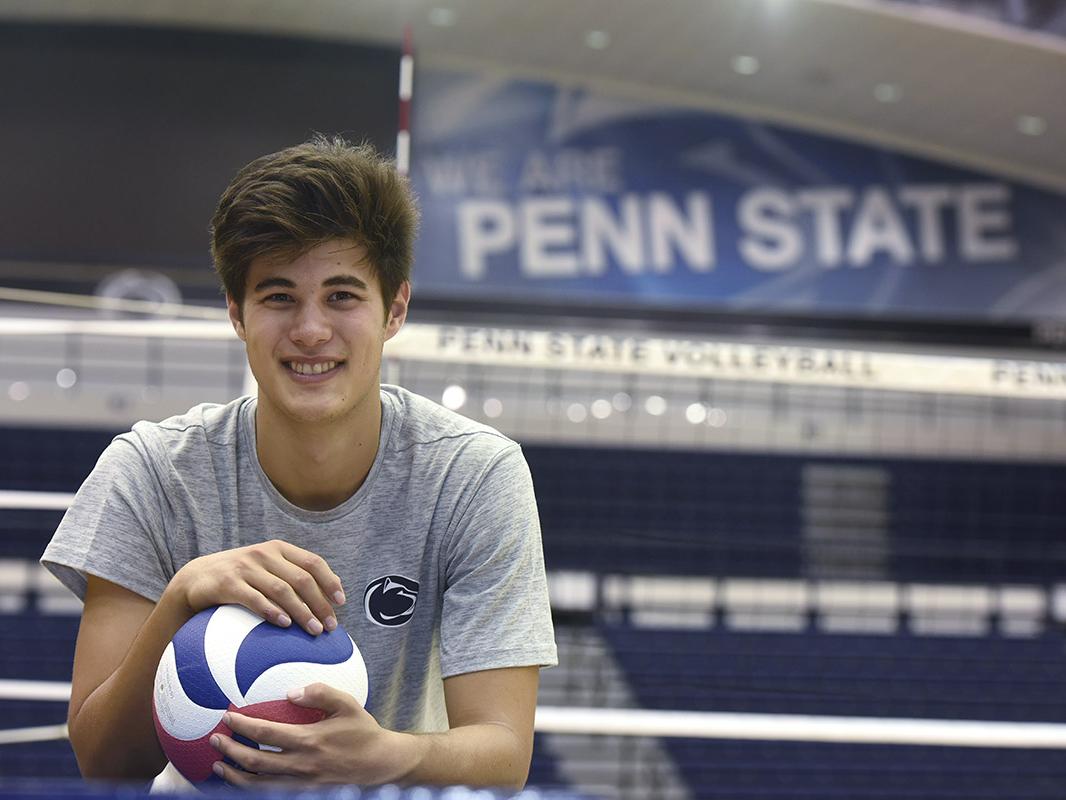 Penn State men's volleyball player Nathan Smith