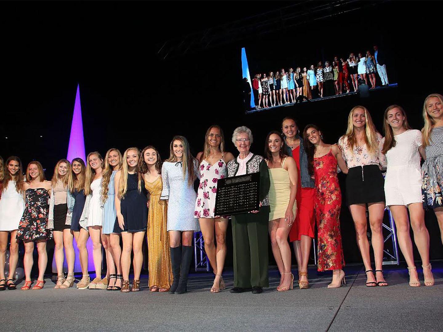 Women's cross-country team Highest Team GPA Award 2019 The Nittanys