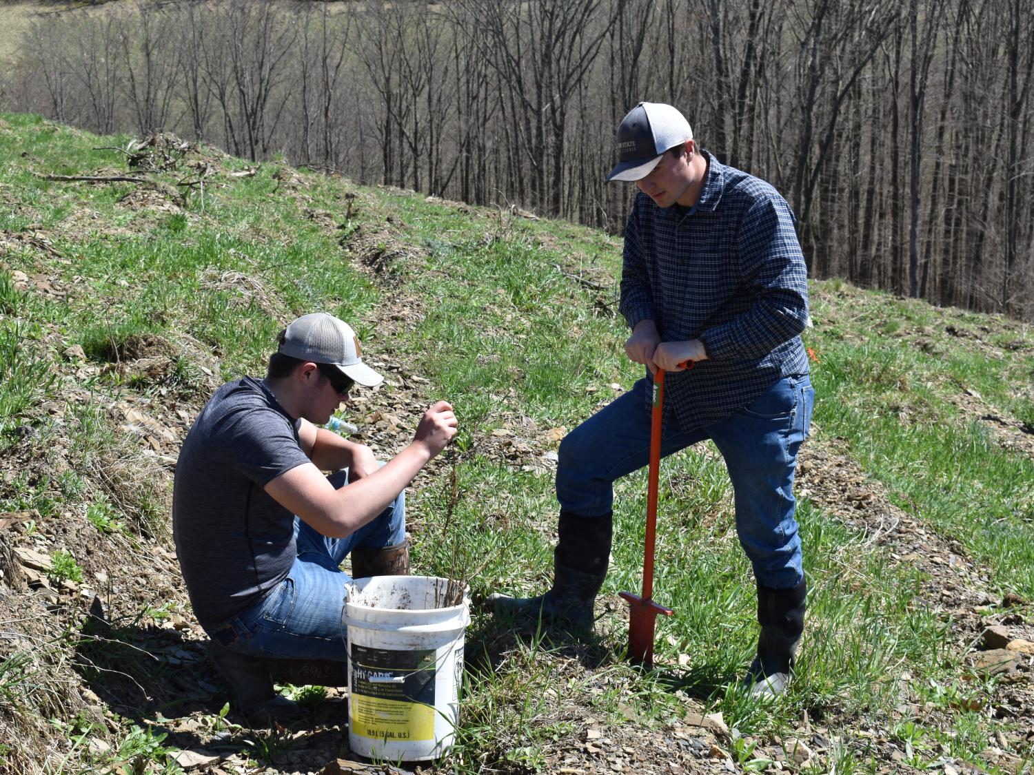 Students Bryant Miloser, left, and Eli Depaulis.  