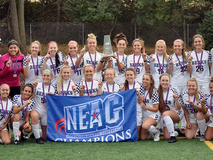 Berks Women's Soccer team NEAC Champs 2019