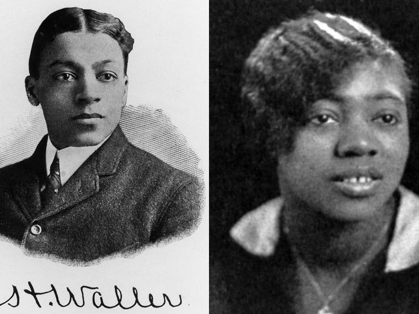 Calvin H. Waller and Mildred Settle - Penn State yearbook photographs