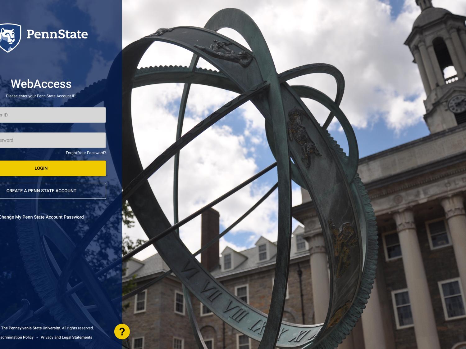 Webaccess login screen image