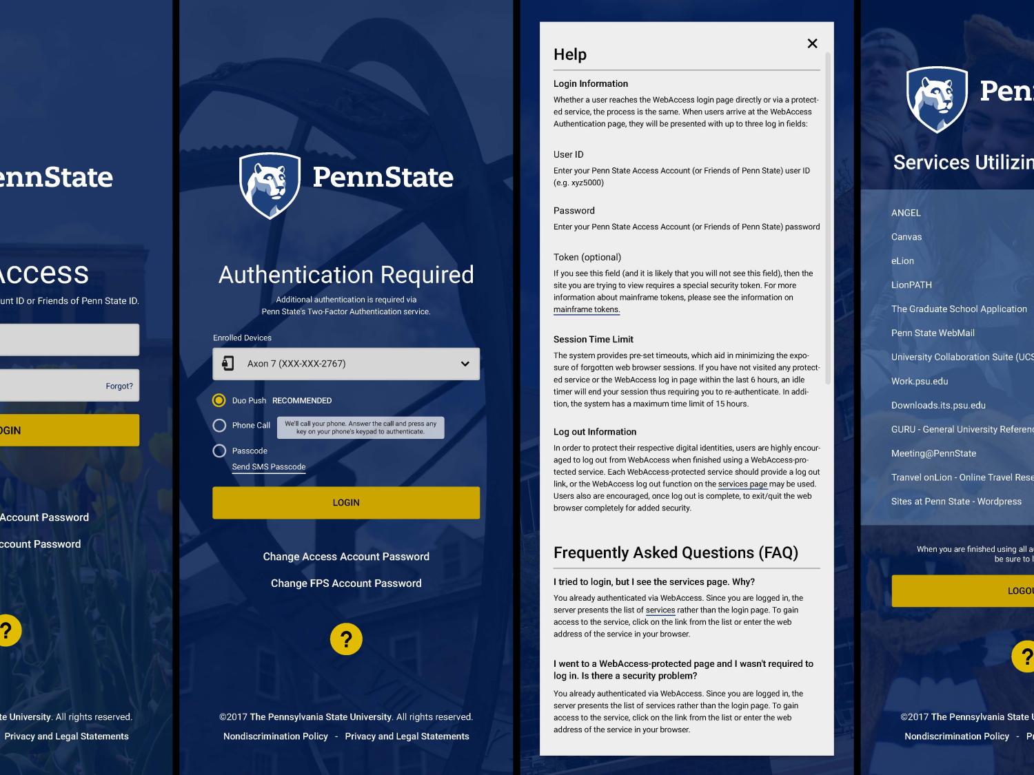 Redesigned WebAccess mobile pages