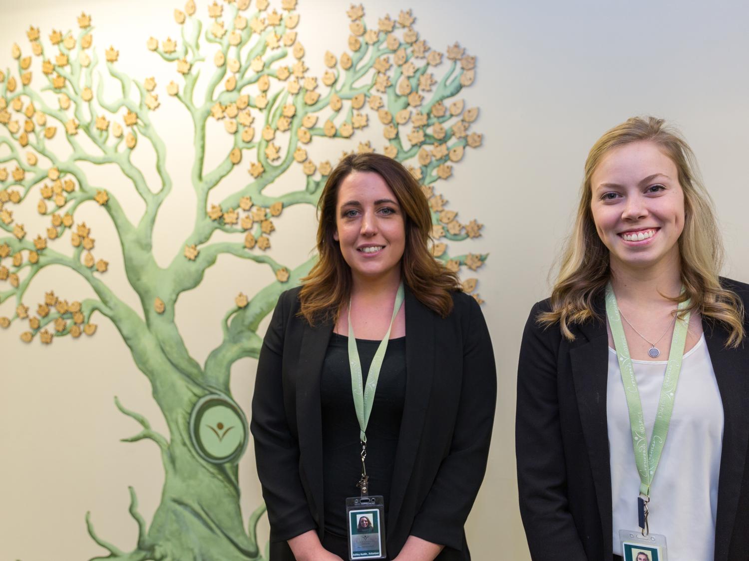 Ashley Austin and Emily Battista of Penn State Brandywine