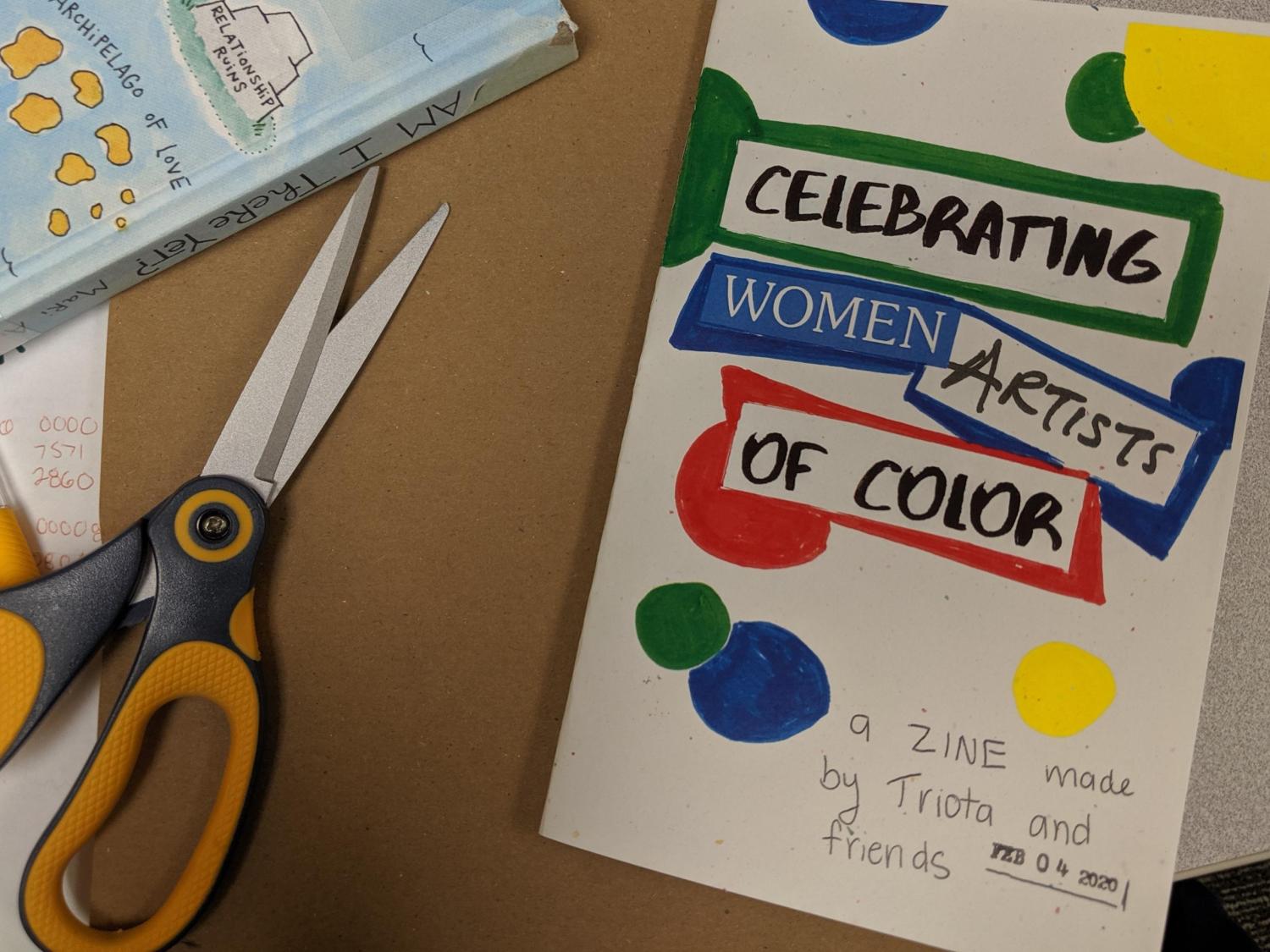 celebrating women artists of color zine, cover 2020