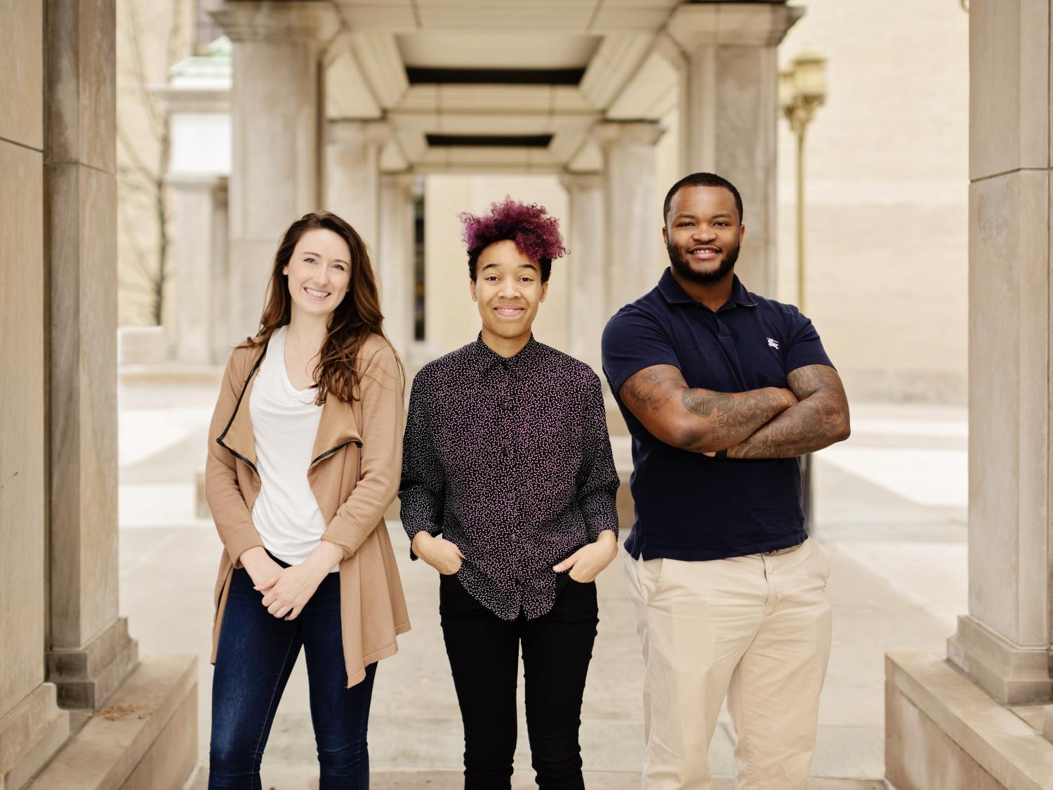 2017 Stand Up Awardees Hayly Hoch, Alexis Scott, and Brian Davis