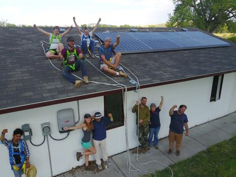 Students celebrate installation of 5kW solar array
