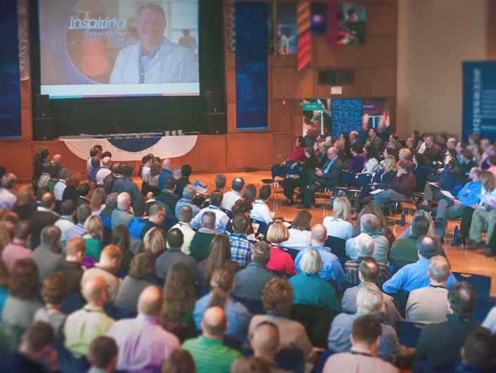 IT staff members at an event